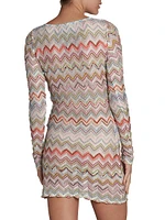 Chevron Knit Body-Con Minidress