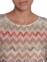 Chevron Knit Body-Con Minidress