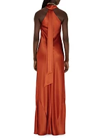 Pandora Halter Column Gown