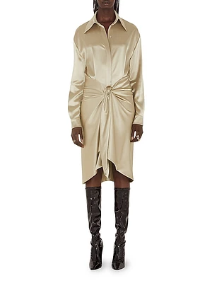 De Lovie Knotted Shirtdress