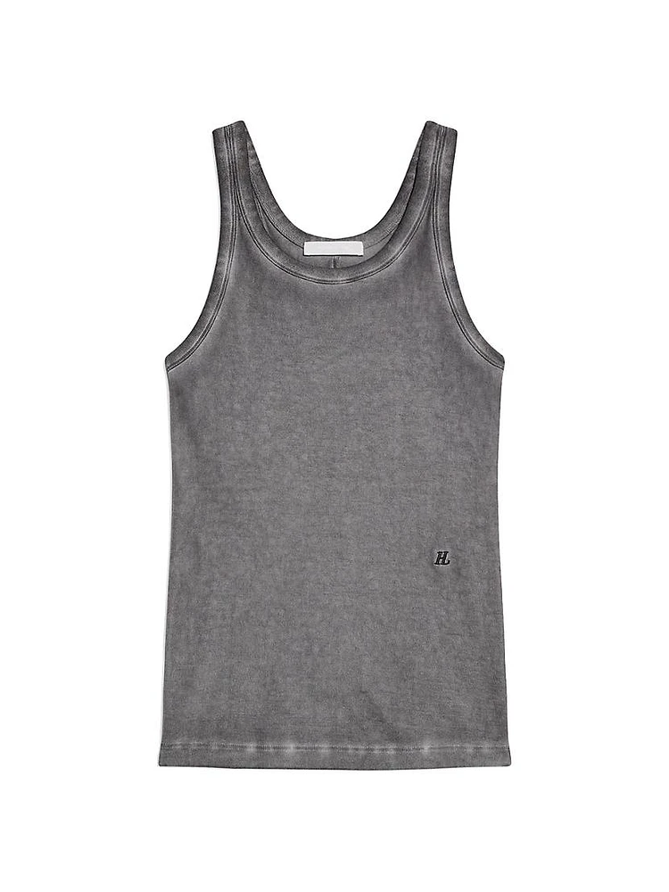 Faded Cotton Racerback Tank Top