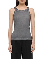 Faded Cotton Racerback Tank Top