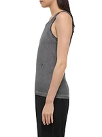 Faded Cotton Racerback Tank Top