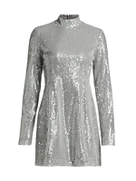 Daphne Sequin Long-Sleeve Minidress