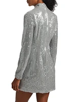 Daphne Sequin Long-Sleeve Minidress