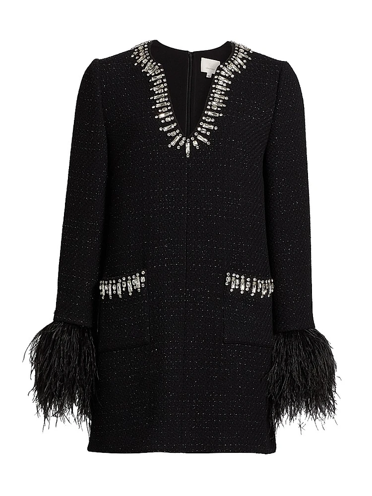 Kas Embellished Bouclé Minidress