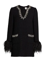 Kas Embellished Bouclé Minidress
