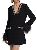 Kas Embellished Bouclé Minidress