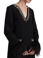 Kas Embellished Bouclé Minidress