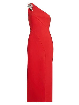 Enya Asymmetric Midi Dress