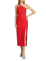 Enya Asymmetric Midi Dress
