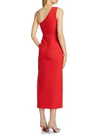 Enya Asymmetric Midi Dress