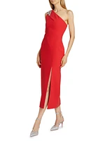 Enya Asymmetric Midi Dress