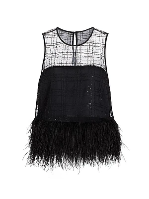 Charisse Sequined Organza Top