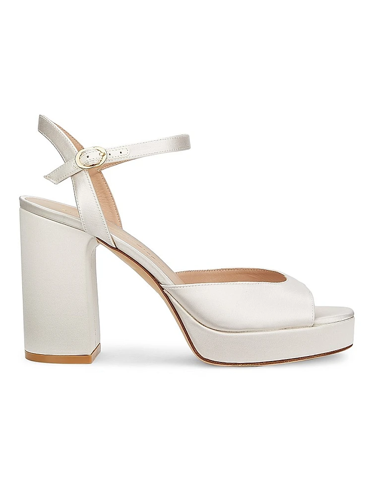 Dayna 100MM Satin Platform Sandals