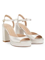 Dayna 100MM Satin Platform Sandals