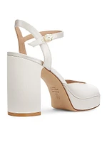 Dayna 100MM Satin Platform Sandals