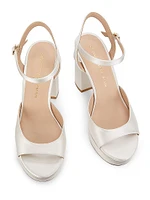 Dayna 100MM Satin Platform Sandals