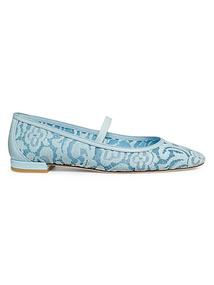 Arabella Garden Lace & Leather Flats