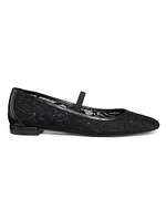 Arabella Garden Lace & Leather Flats