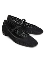Arabella Garden Lace & Leather Flats