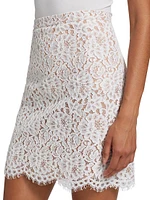 Floral Lace Miniskirt