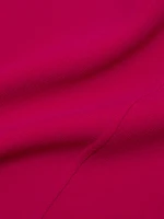 Stretch Wool Sheath Midi-Dress