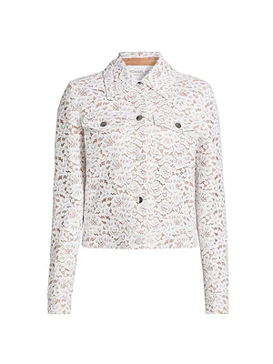 Floral Lace Trucker Jacket