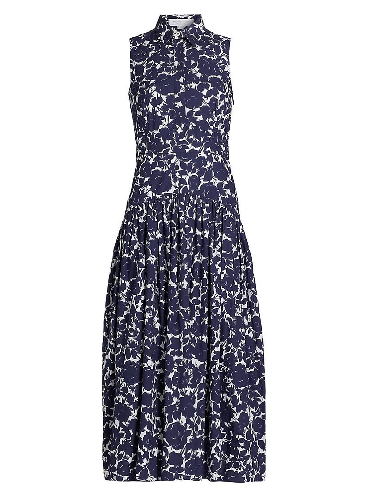 Floral Drop-Waist Shirtdress