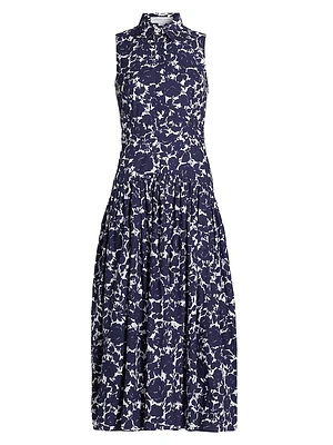 Floral Drop-Waist Shirtdress