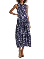 Floral Drop-Waist Shirtdress