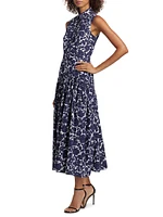 Floral Drop-Waist Shirtdress