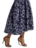 Floral Drop-Waist Shirtdress