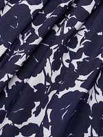 Floral Drop-Waist Shirtdress