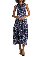 Floral Drop-Waist Shirtdress