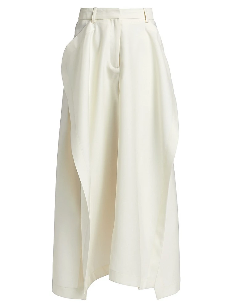 Jacinta Wool-Silk Midi-Skirt