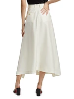 Jacinta Wool-Silk Midi-Skirt