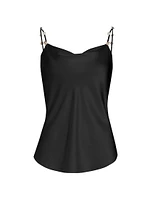 Marta Crystal-Embellished Silk Cami Top