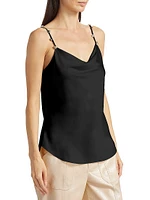 Marta Crystal-Embellished Silk Cami Top