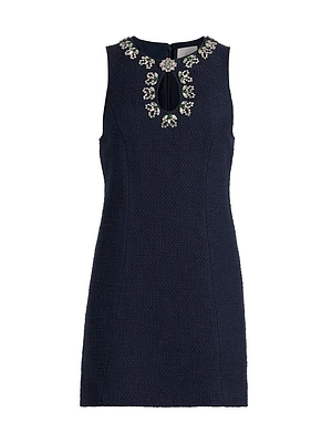 Franchelle Embellished Keyhole Minidress