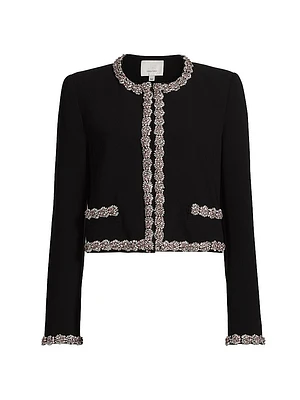 Penelope Sunburst Crepe Jacket