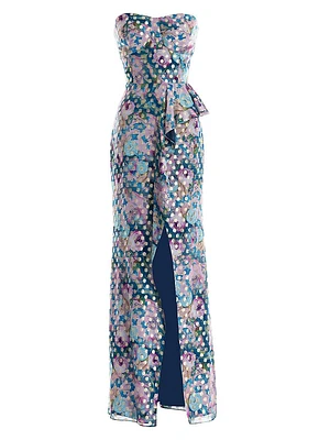 Kai Embellished Bustier Body-Con Gown