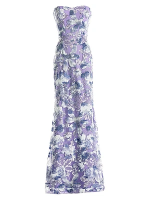 Sheridan Sequined Strapless Mermaid Gown
