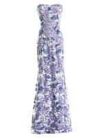 Sheridan Sequined Strapless Mermaid Gown