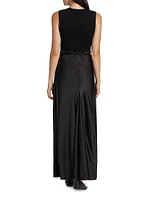 Charlotte Satin Sleeveless Maxi Dress