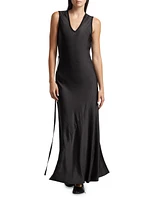 Charlotte Satin Sleeveless Maxi Dress