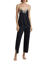 Enchant Lace-Trim Jersey Pajamas
