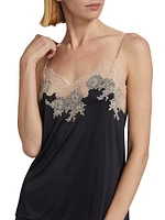 Enchant Lace-Trim Jersey Pajamas