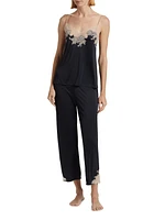 Enchant Lace-Trim Jersey Pajamas