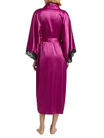 Peony Glamour Lace-Trim Robe